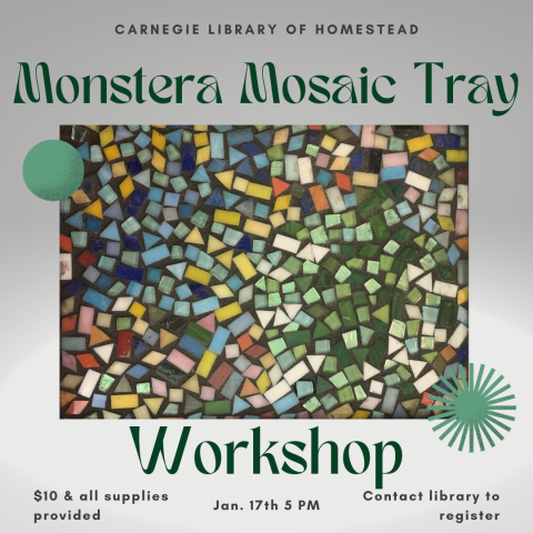 Monstera Mosaic Tray Workshop