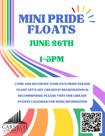 mini pride floats june 26th 1-3pm