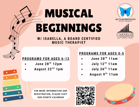 musical beginnings with a board certified music therapist