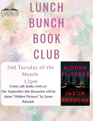Lunch Bunch Book Club second tuesday of the month at 12pm