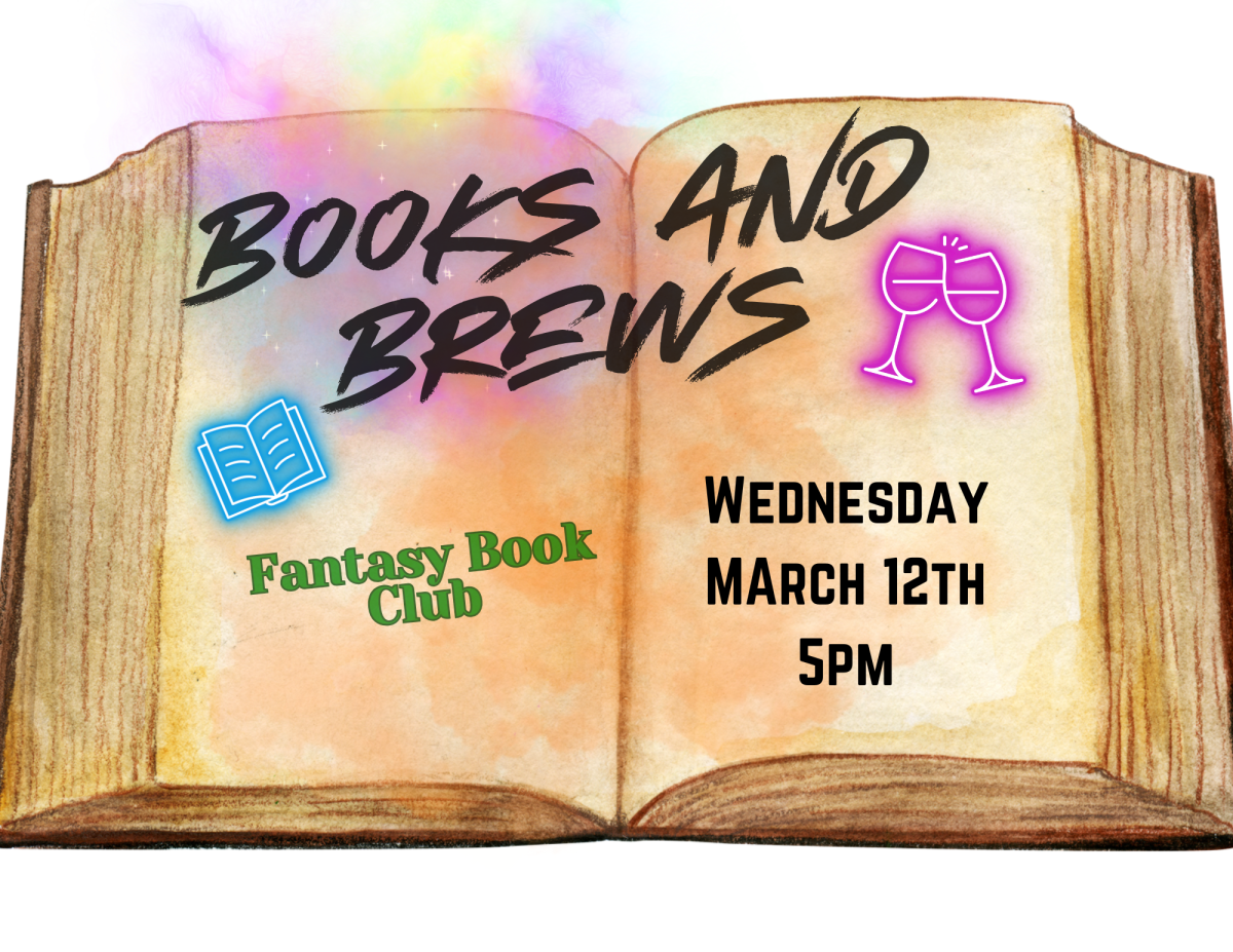 ooks and brews fantasy book club Wednesday march 12th from 5pm to 6pm