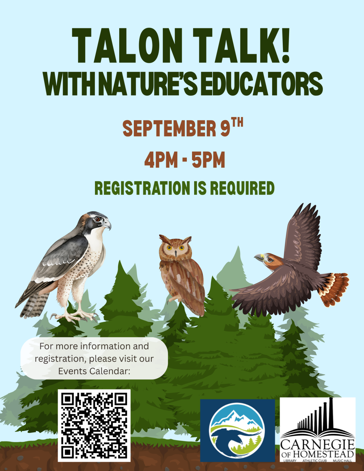 talon talk September 9th from 4 to 5 pm