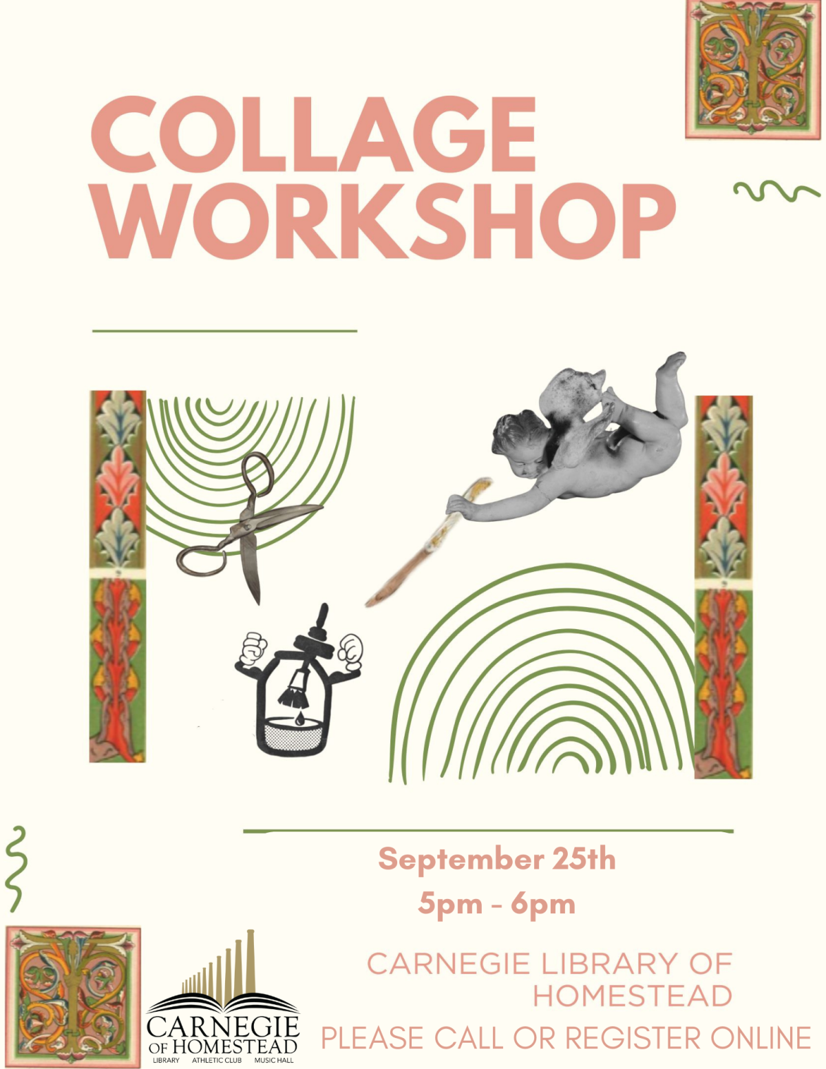 collage workshop sept 25th 5 to 6 pm