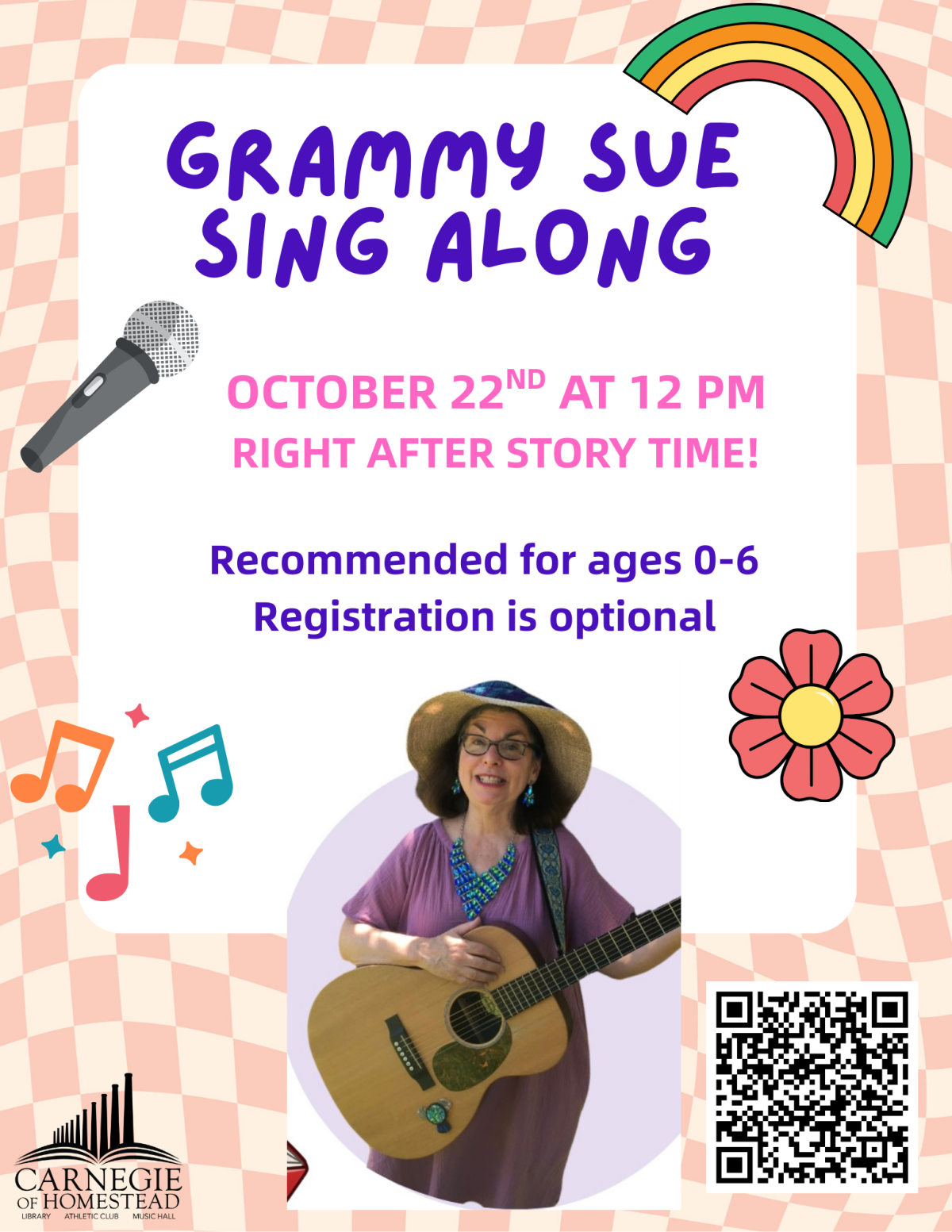 grammy sue spooky sing along october 22 at 12pm registration is optional, recommended for ages 0-6