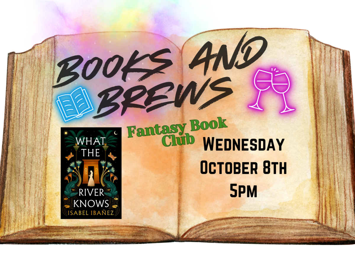books and brews fantasy book club second Wednesday of the month from 5pm to 6pm